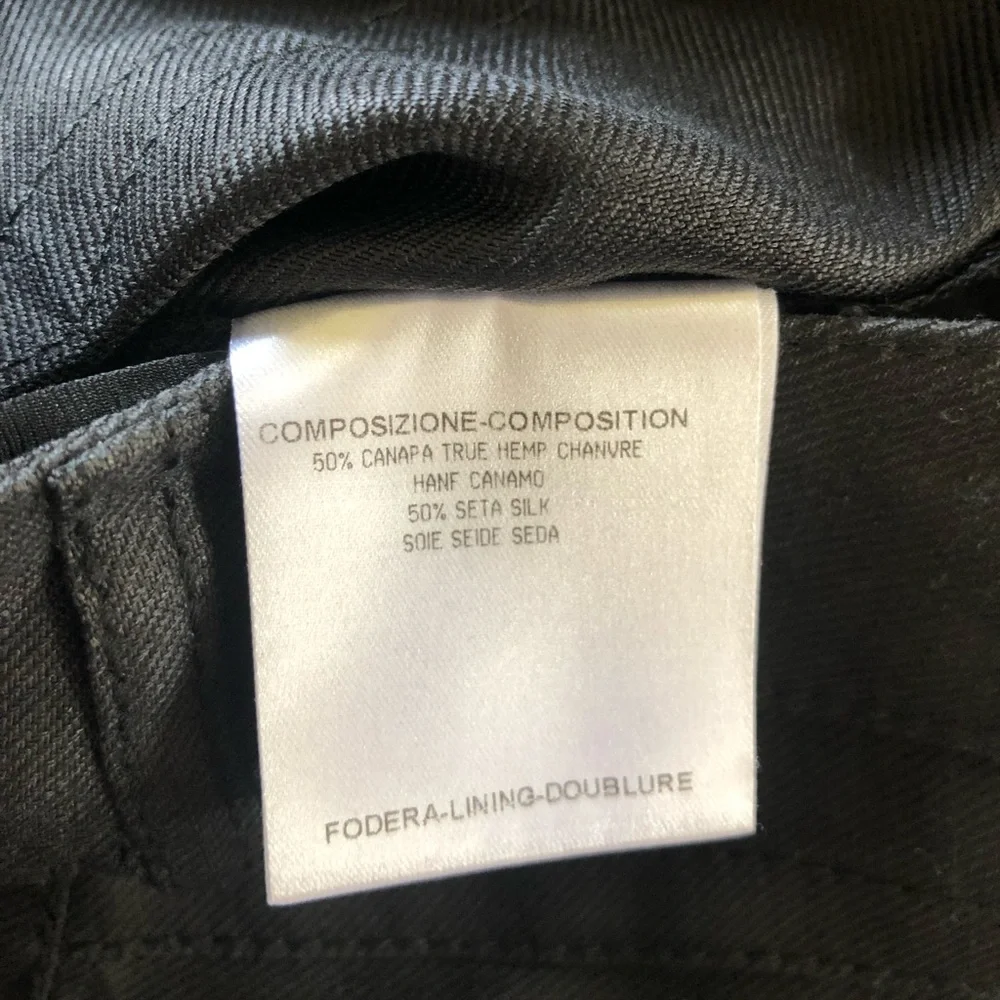 Authentic Gucci Silk Hemp Pants Black Size 42 US 6 - Picture 6 of 8